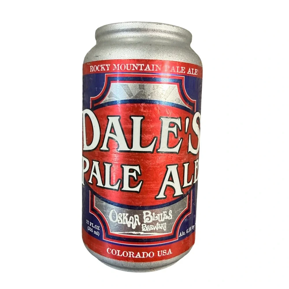 Oskar Blues Dale's Pale Ale Beer Can Tap Handle Red Blue‎ Silver Bar Decor